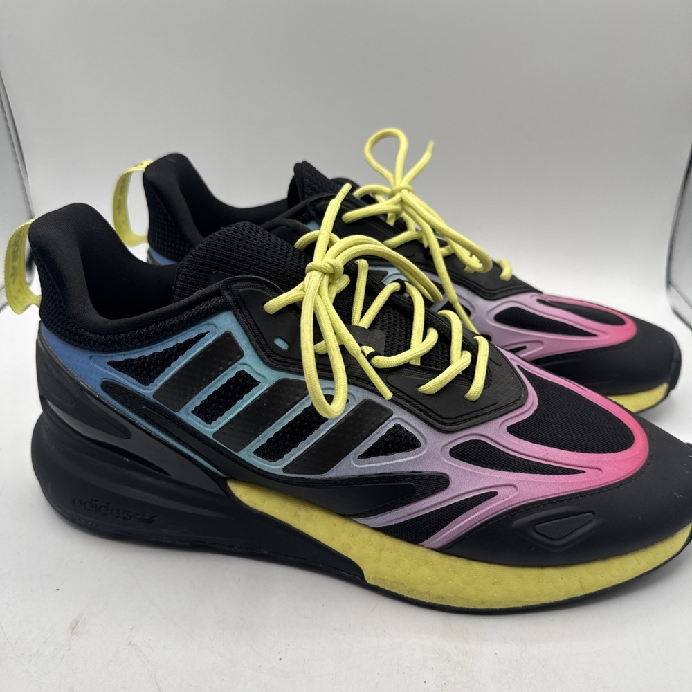 Adidas ZX 2K Boost 2.0 Men's Athletic Sneakers Black Yellow Ink GY8283 Size 9.5 - Picture 3 of 6